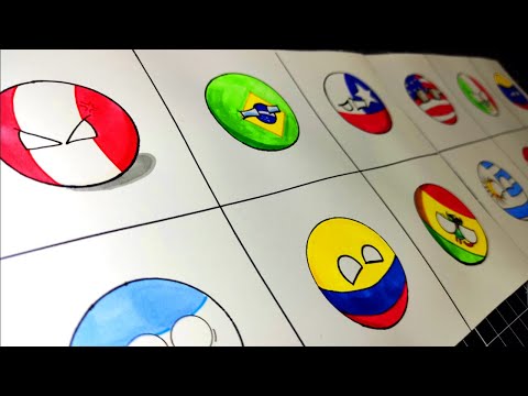 Видео: Я РИСУЮ ВСЕ ЛАТИНО И СОЕДИНЕННЫЕ ШТАТЫ КАНТРИБОЛС? 😱 // РИСОВАНИЕ КАНТРИБОЛС ЛАТАМ