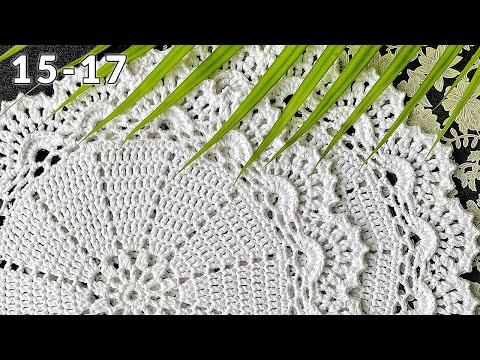 Видео: Салфетка крючком для сервировки, Камила, 15-17