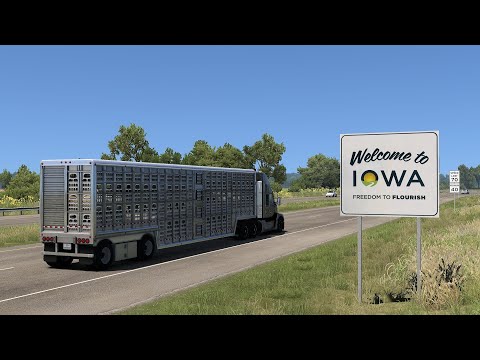 Видео: American Truck Simulator с грузом по Америке #155 Наконец-то, Iowa! (Айова)