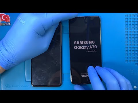 Видео: Этапы замены экрана Samsung Galaxy A70