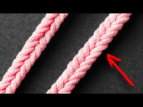 Видео: 👀 Простой и интересный способ связать шнур крючком "Колосок"