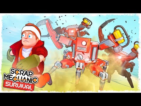 Видео: 3 ОГРОМНЫХ БОССА vs ДОМ В SCRAP MECHANIC: SURVIVAL!!!