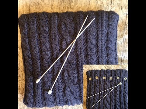 Видео: Вязаная красивая  подушка спицами