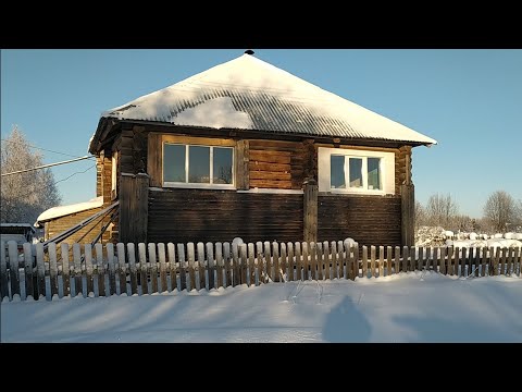 Видео: Заброшенная деревня зимой. Проводим электричество. Стелим пол. Сын помощник#107