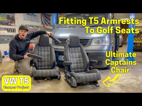 Видео: Установка подлокотников T5 на сиденья Golf — проект VW T5 Camper
