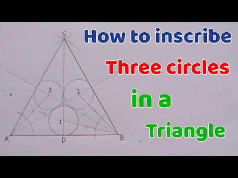 Видео: КАК ВПИСАТЬ ТРИ ОКРУЖНОСТИ В ТРЕУГОЛЬНИК || ГЕОМЕТРИЧЕСКОЕ ПОСТРОЕНИЕ || ИНЖЕНЕРНЫЙ ЧЕРТЕЖ