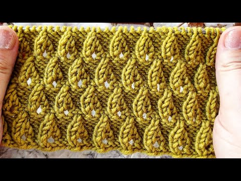 Видео: Красивый ажурный узор спицами для вязания весенних кардиганов, джемперов, топов и  т.д.