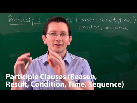 Видео: Типы причастных оборотов (reason, result, condition, time, sequence) в английском языке