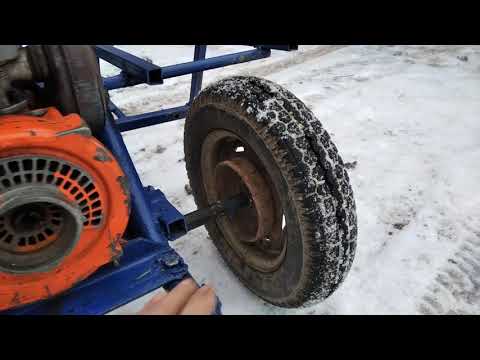 Видео: Трицикл с двигателем от бензопилы дружба