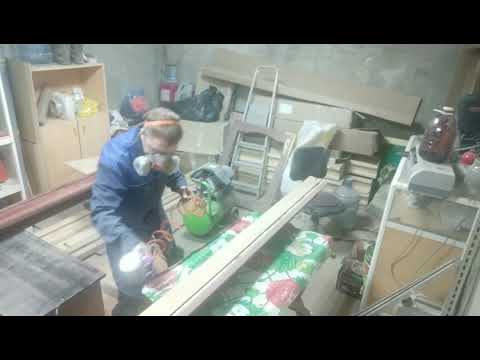 Видео: Выкраска бильярдных бортов#3,выкраска бортов.