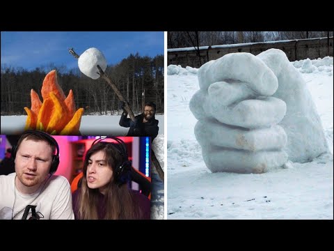 Видео: 60 идей использования снега | РЕАКЦИЯ на Фактория