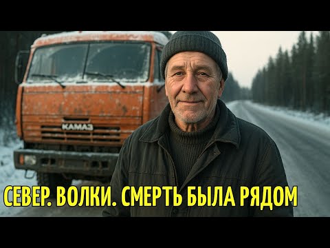 Видео: КамАЗ на северном зимнике: Волки у кабины. История дальнобойщика