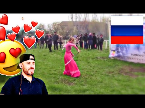 Видео: REACTION to "Если девушка казачка..." #18 Kazachka_ Master class of Russian beauty on sabers