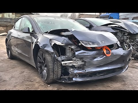 Видео: Битая tesla с аукциона , страшно покупать?