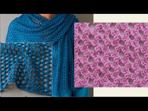 Видео: КРАСИВЫЙ АЖУРНЫЙ УЗОР СЕТОЧКА 837 Узоры спицами