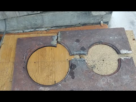 Видео: Ремонт треснувшей чугунной плиты на печи: реальный опыт сварки ЦЧ-4