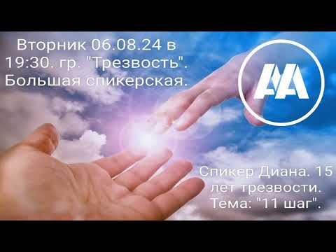 Видео: 11 шаг. Диана. 15 лет трезвости Спикер на собрании группы АА "Трезвость"