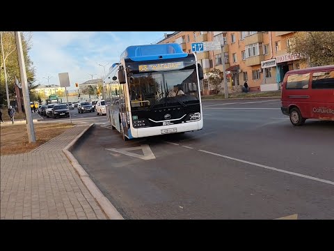 Видео: Астана. A7020 Yutong ZK 6126 HG маршрут 63