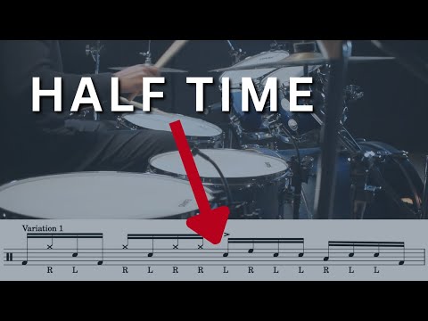 Видео: Попробуйте этот Half Time Groove на барабанах, чтобы стимулировать идеи!