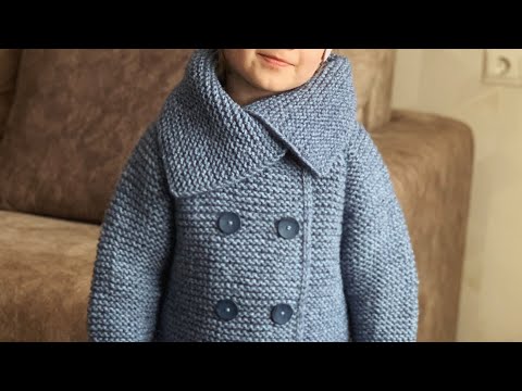 Видео: Детское пальто или кардиган спицами. Часть 1