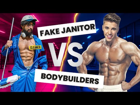 Видео: БОДИБИЛДЕРЫ снова над ним издевались… Пока его 50-килограммовая швабра не шокировала всех! 😳💪🧹