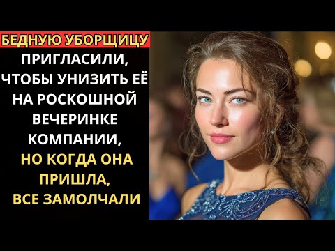 Видео: БЕДНУЮ УБОРЩИЦУ пригласили, чтобы УНИЗИТЬ её на РОСКОШНОЙ вечеринке но когда она пришла все ЗАМОЛЧАЛ