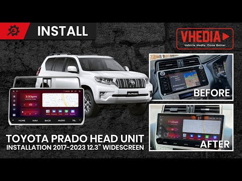 Видео: Установка головного устройства, подходящего для Toyota Prado 2017-2023 гг. — 12,3-дюймовый широко...