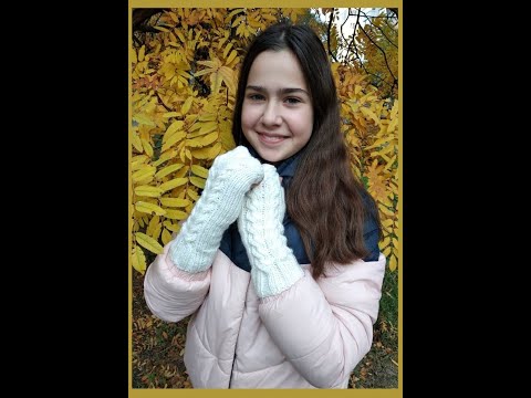 Видео: Митенки спицами для начинающих