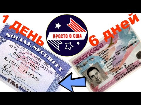 Видео: Как получить SSN и разрешение на работу за 1 неделю наш опыт