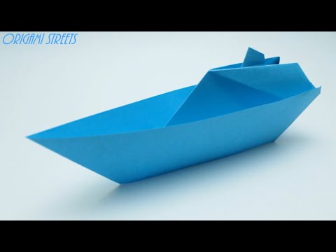 Видео: Как сделать яхту из бумаги. Оригами яхта