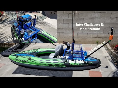 Видео: Модификации надувного каяка Intex Challenger K1
