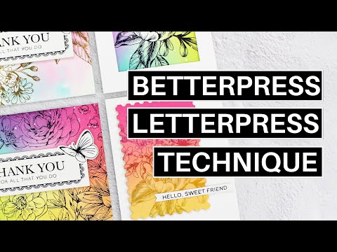 Видео: Техника BetterPress LetterPress №1: смешивание чернил и акварель