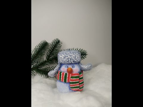 Видео: Наряжаем ёлочку / Мастер - класс / Снеговик / Игрушка из ваты / Готовимся к Новому году