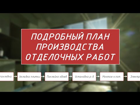 Видео: Ремонт квартир. Подробно про последовательность и этапы. План производства отделочных работ  (ППР).