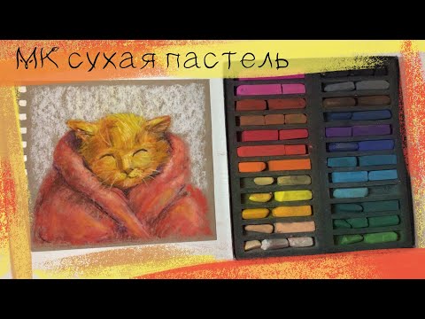 Видео: 🐱Уютный кот сухой пастелью на крафт бумаге🍁 Soft Pastels mungyo