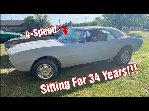 Видео: Сможет ли этот Camaro 1967 года снова поехать после 34 лет простоя? "Сборка бюджетного маслкара. ...