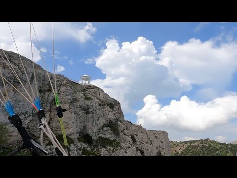 Видео: Полёт с Ай-Петри в Алушту #6, 40 км, зубцы Ай-Петри, беседка ветров, кабаны, олени, орлы.