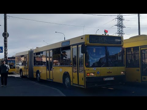 Видео: Автобус Минска МАЗ 105 065 госномер АВ 5855-7 маршрут 59 (информатор Данченко )