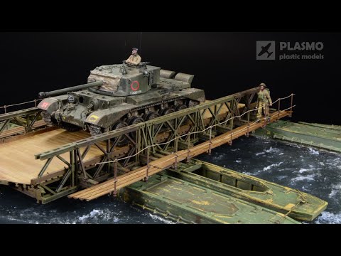Видео: Понтон моста Бейли Mk.1 — 1/72 — диорамная модель
