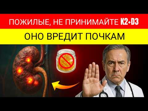 Видео: Пожилые, Прекратите Принимать Таблетки КОМБО K2+D3 - Они Разрушают Ваши Почки