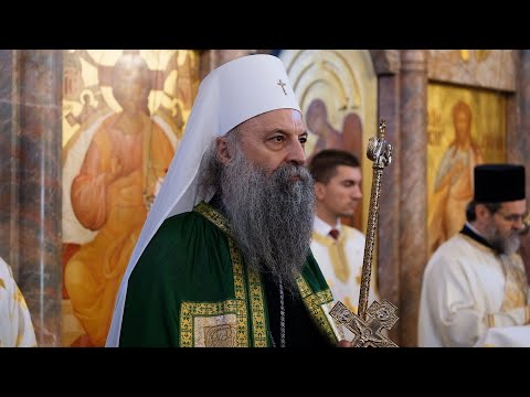 Видео: Патријарх Порфирије служио у Храму Светог Луке у Кошутњаку