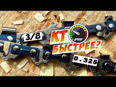 Видео: РЕЗУЛЬТАТ УДИВИЛ! Какой шаг цепи бензопилы лучше 3/8 или 0.325
