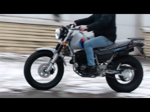 Видео: Мотоцикл на широких колесах SCOUT TW200, с двигателем ZONGSHEN PR200.