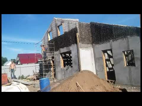 Видео: Дом купить или строить из СИП-бетона "Русская стена", часть 10 я, таркретирование 2 го этажа