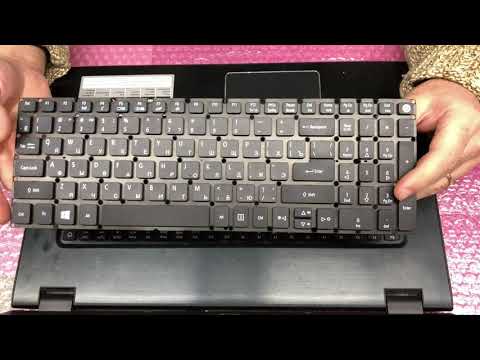 Видео: Acer E5-774g замена клавиатуры.