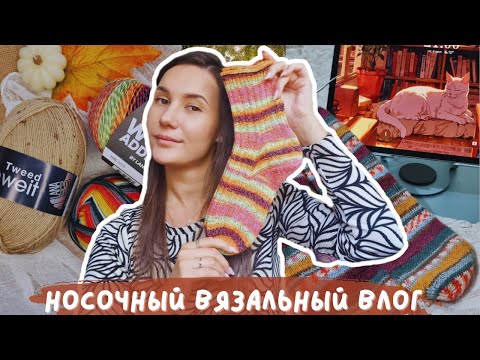 Видео: НОСОЧНЫЙ ВЯЗАЛЬНЫЙ ВЛОГ | Продвигаю носки из остатков | Совместный проект