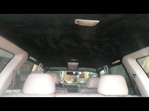 Видео: Перетяжка салона. Потолок.
