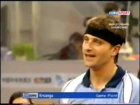 Видео: Kreanga (GRE) vs Hao Shuai (CHN). WTTC 2005. С русским комментарием.