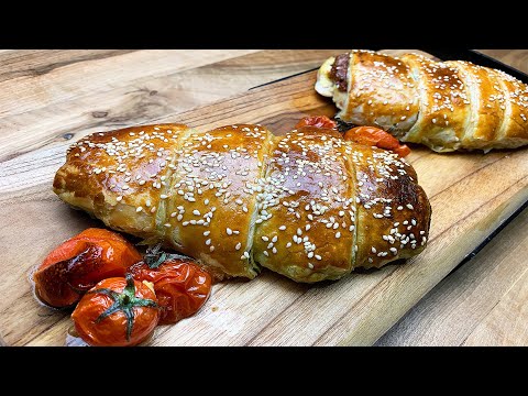 Видео: СОЧНОЕ КУРИНОЕ ФИЛЕ в слоеном тесте. Очень вкусно!
