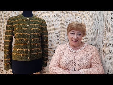 Видео: Жакет "Птички". Мастер-класс по вязанию крючком от О. С. Литвиной.